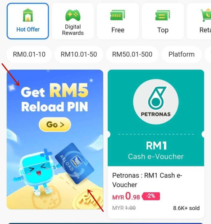 Tng Ewallet Rm Reload Pin