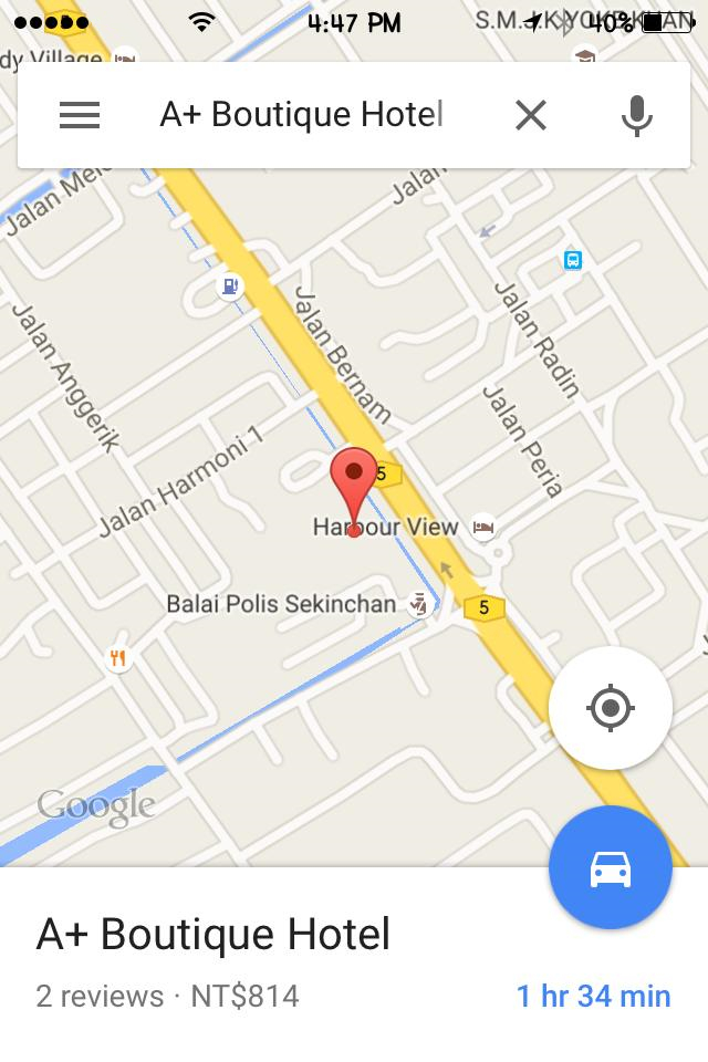 a+hotel google map