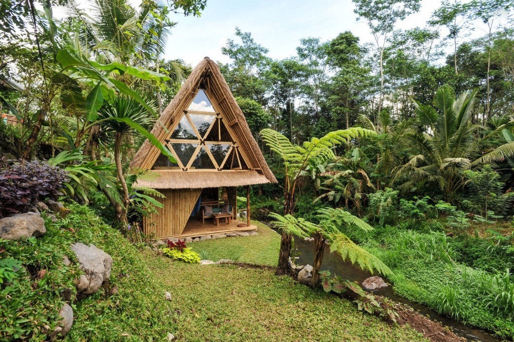 Experience another world at your very own Hideout – Eco Bamboo Home with water wheel1