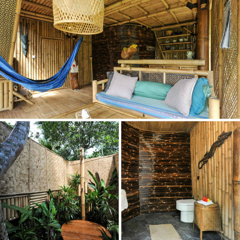 Experience another world at your very own Hideout – Eco Bamboo Home with water wheel4