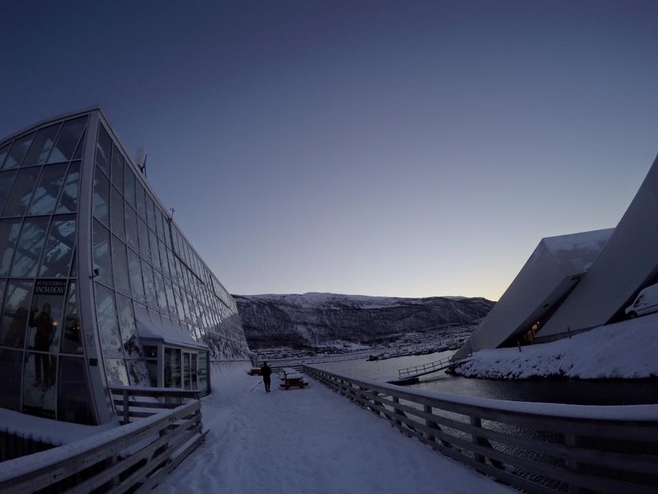 右邊的就是北極之門 — in Tromsø, Norway.