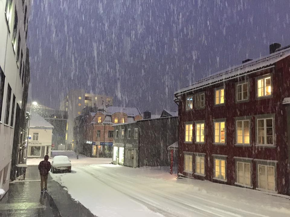 抵達Tromso即下大雪了