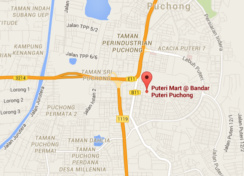 putrie mart durian station google map