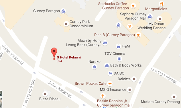 google-map-cuco-g-hotel-kelawai-penang